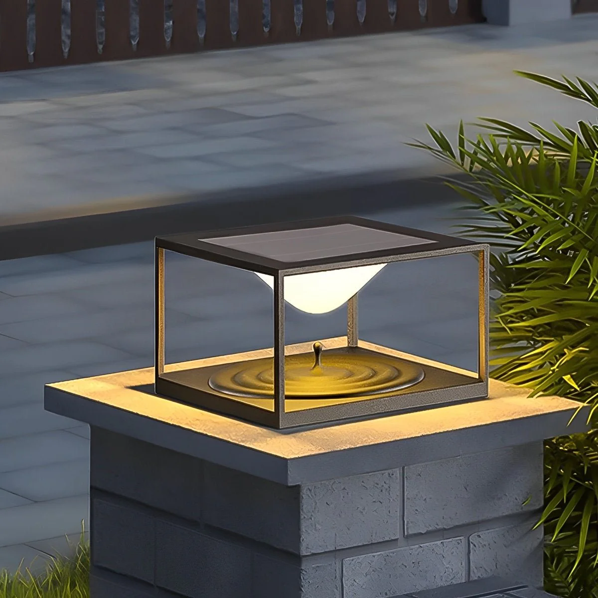 Waterproof Square Dripping LED Outdoor Post Lights