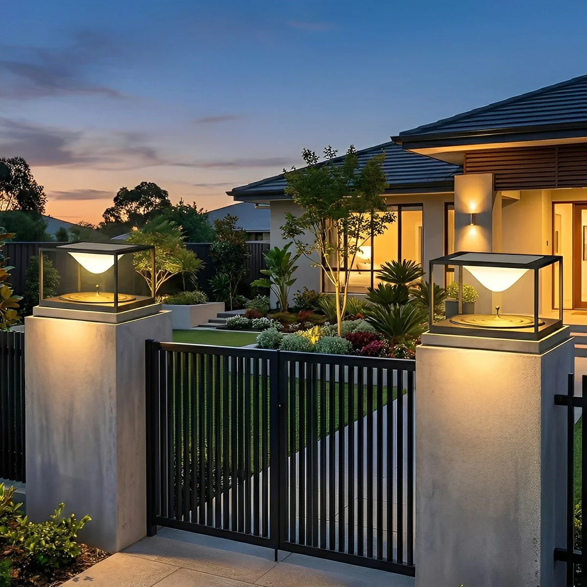 Waterproof Square Dripping LED Outdoor Post Lights - Image 2