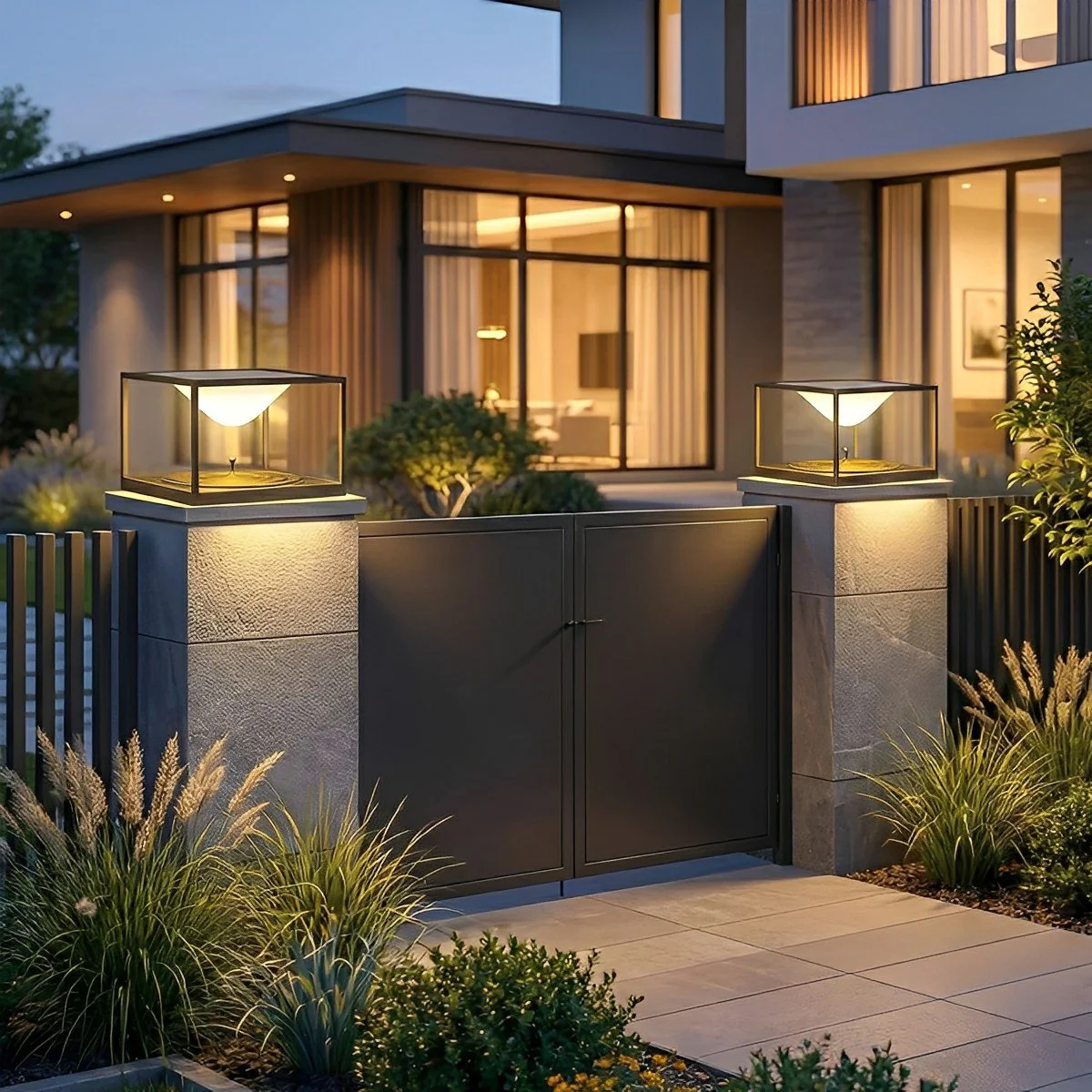 Waterproof Square Dripping LED Outdoor Post Lights - Image 4