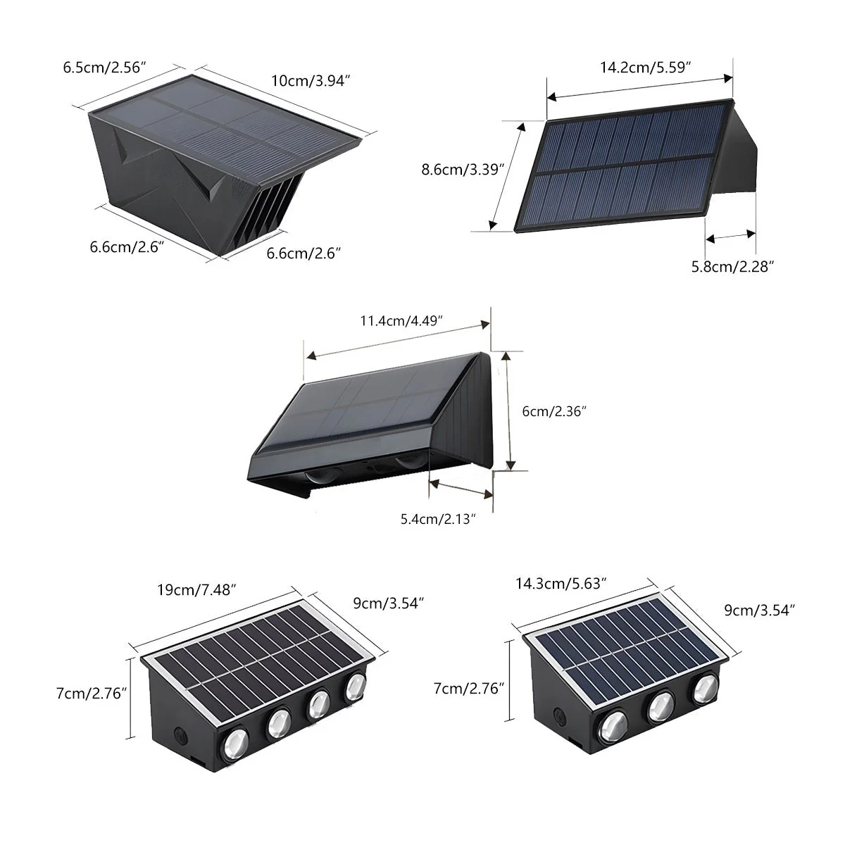 Solar Waterproof Up and Down LED Outdoor Wall Sconces - Image 13