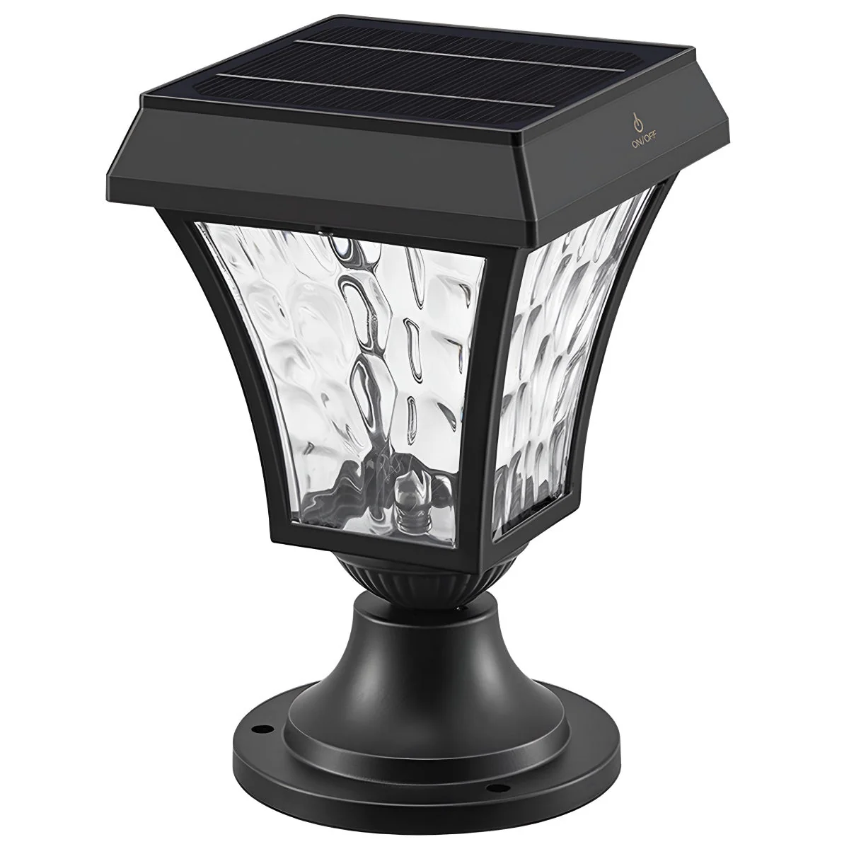 Solar Waterproof Water Wave Lampshade LED Outdoor Post Lights - Image 9
