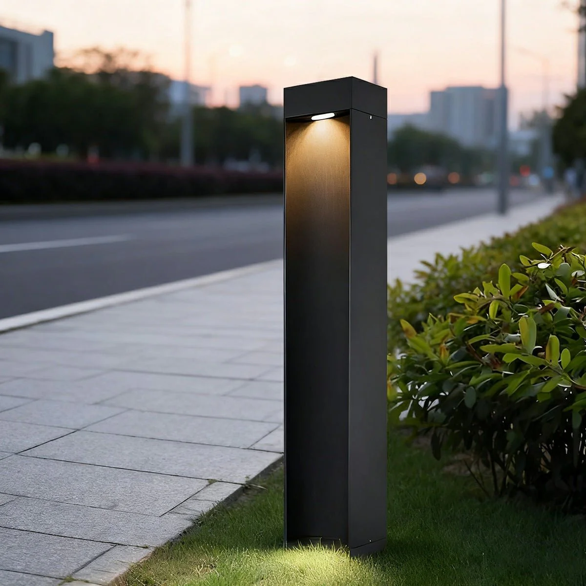 Square LED Waterproof Black Modern Outdoor Lawn Light Path Lights - Image 4
