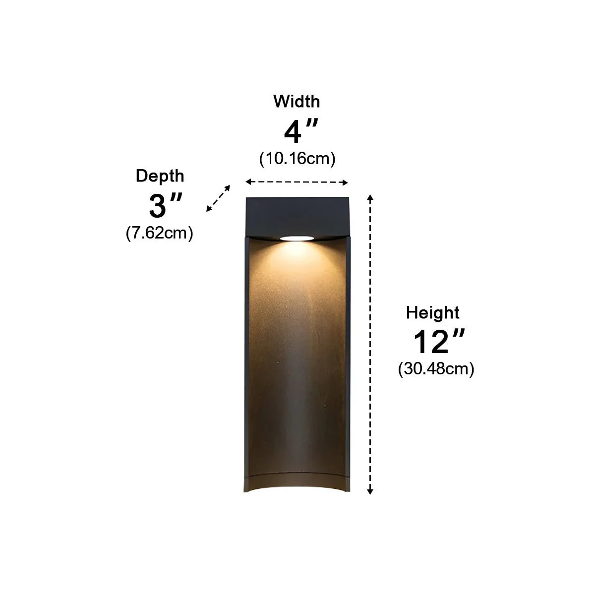 Square LED Waterproof Black Modern Outdoor Lawn Light Path Lights - Image 9
