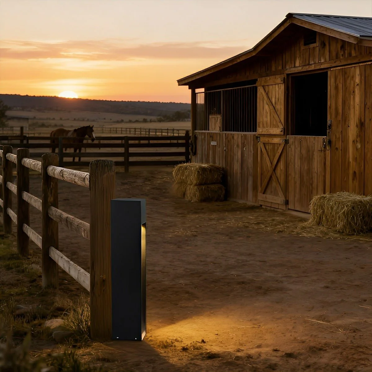 Square LED Waterproof Black Modern Pathway Walkway Lights Outdoor Lantern Lamp - Image 6