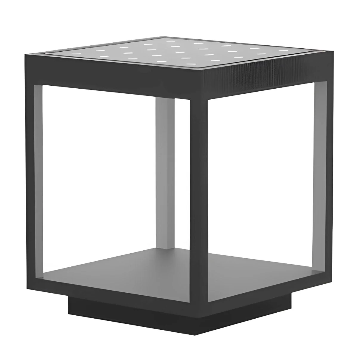 Square Hollow Frame Waterproof LED Courtyard Post Cap Light - Image 10