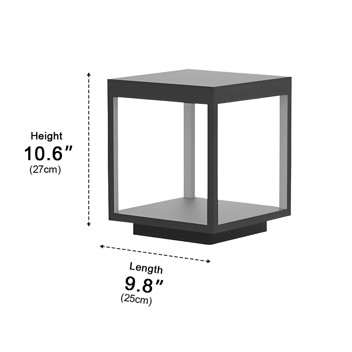 Square Hollow Frame Waterproof LED Courtyard Post Cap Light - Image 11