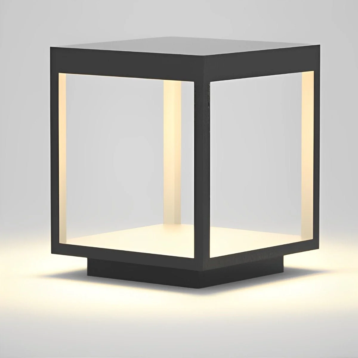Square Hollow Frame Waterproof LED Courtyard Post Cap Light - Image 7