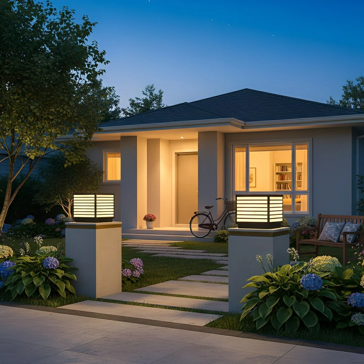 Square Waterproof LED Modern Outdoor Deck Post Lights - Image 4