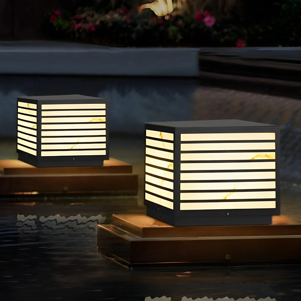Square Waterproof LED Modern Outdoor Deck Post Lights - Image 5