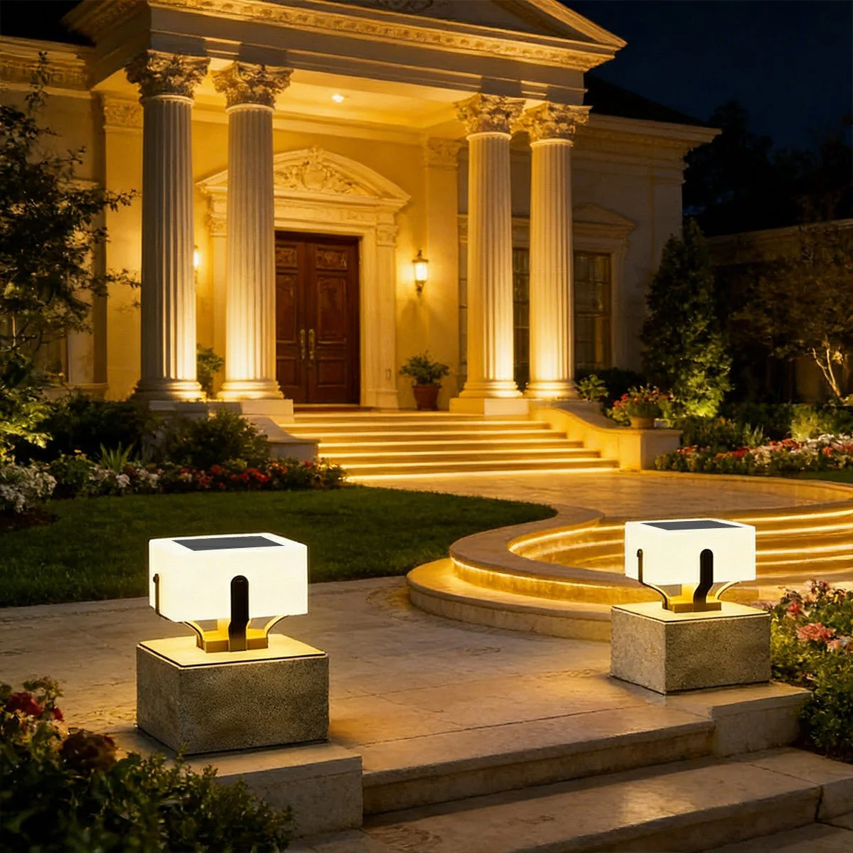 Square IP65 Waterproof LED Creative Modern Fence Post Lights