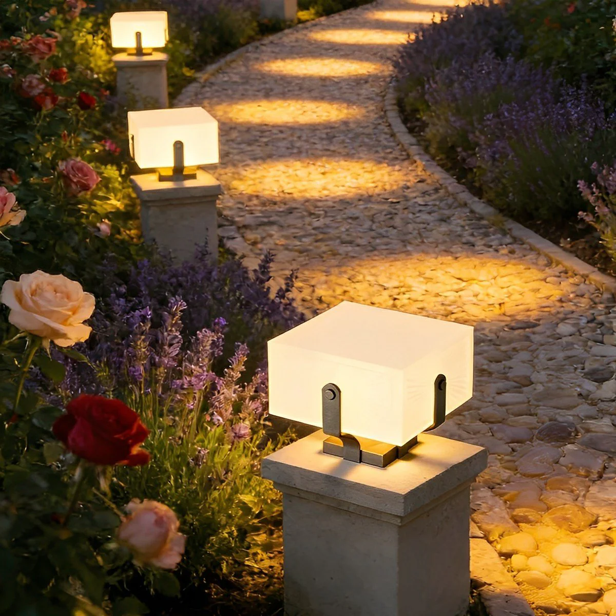 Square IP65 Waterproof LED Creative Modern Fence Post Lights - Image 6
