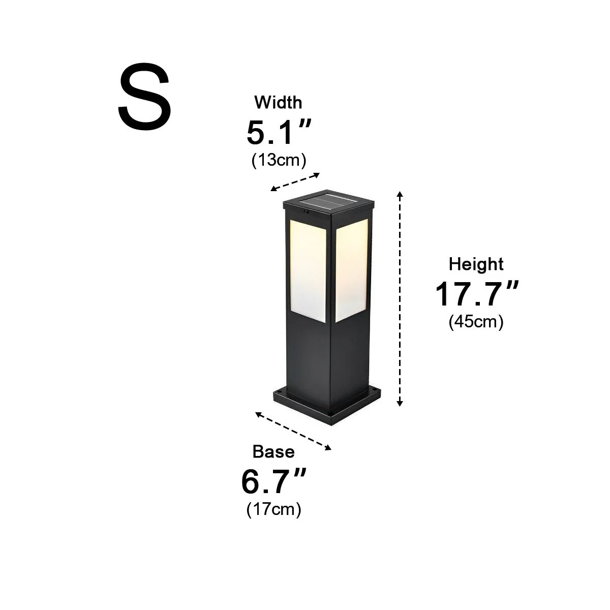 Square Waterproof LED Modern Solar Outdoor Path Lights Post Lights Walkway Lamps - Image 11