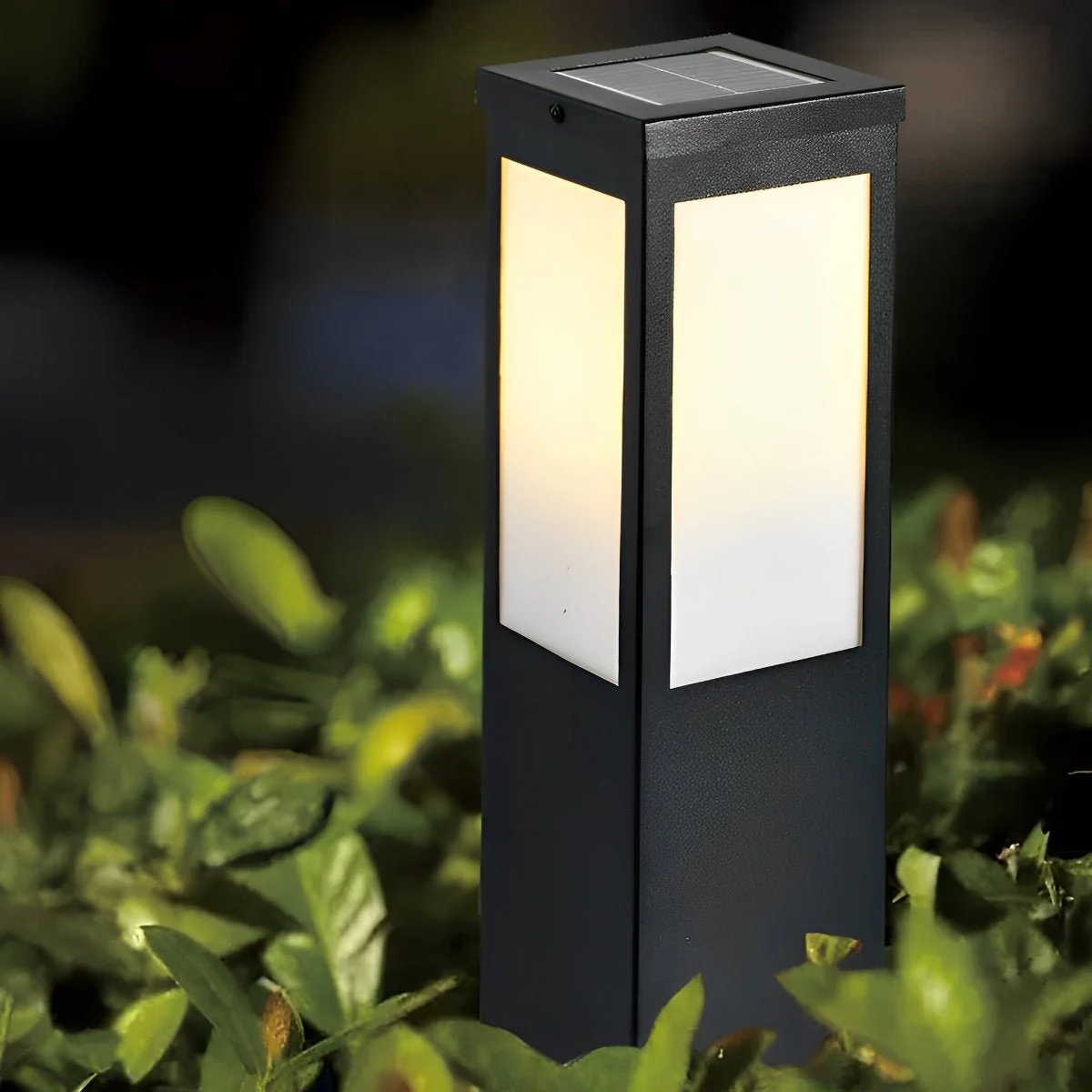 Square Waterproof LED Modern Solar Outdoor Path Lights Post Lights Walkway Lamps - Image 3