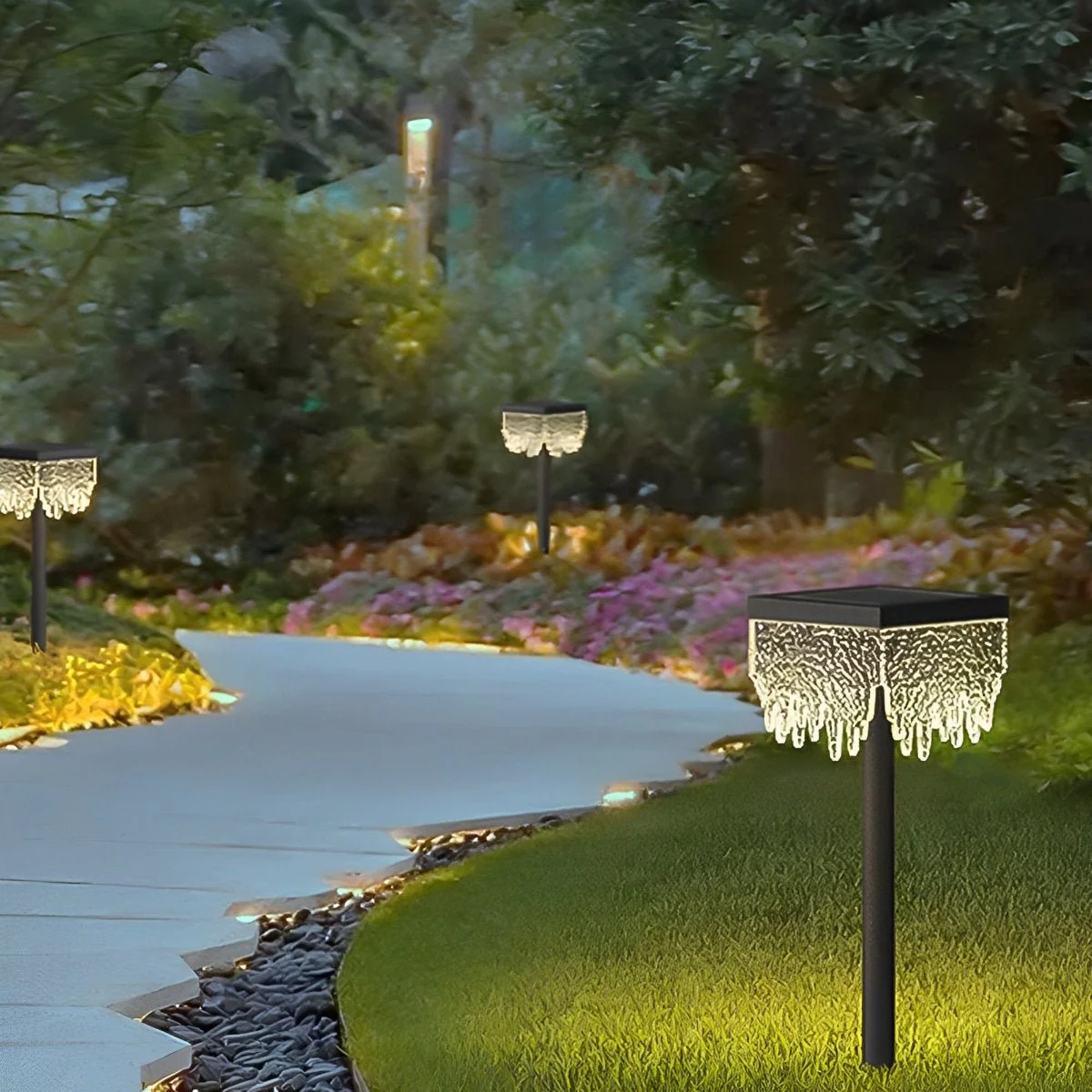 27.56'' Square Waterproof Outdoor Lawn Landscape Light - Image 4