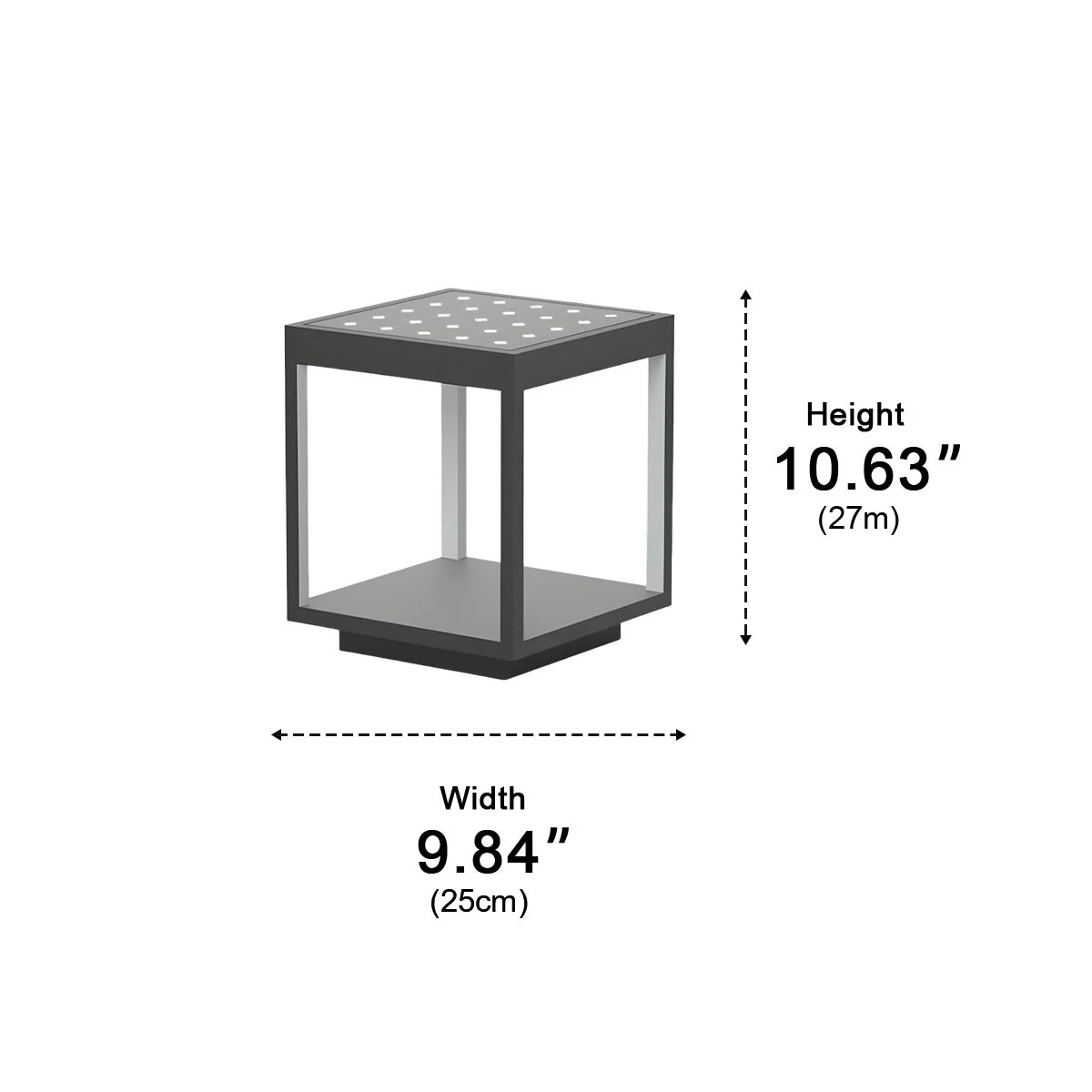 Stainless Steel Waterproof Square Hollow LED Outdoor Post Lights - Image 10