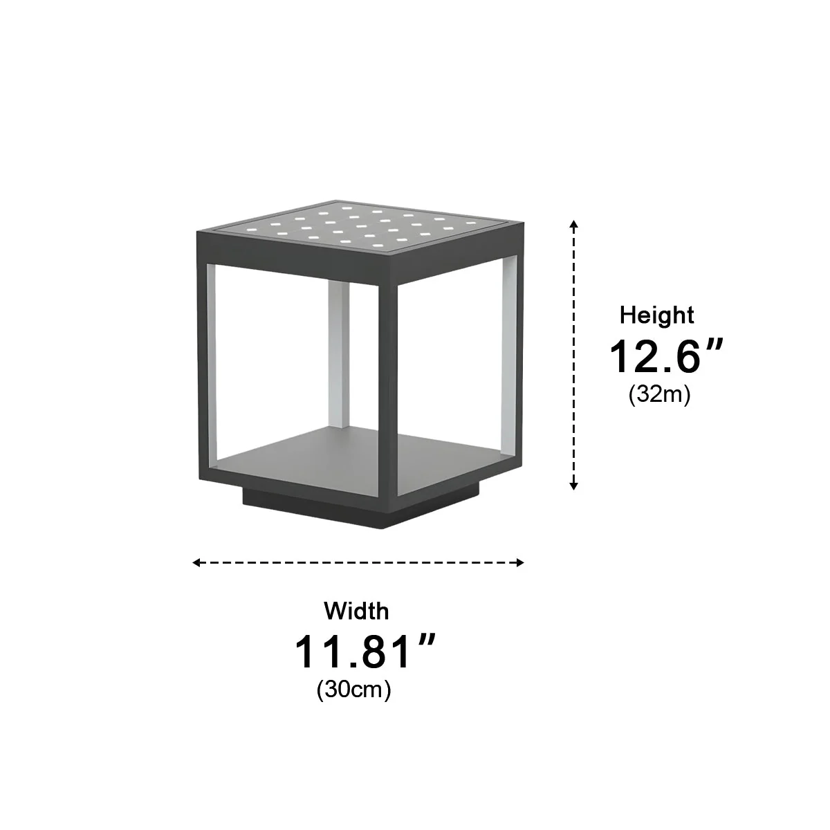 Stainless Steel Waterproof Square Hollow LED Outdoor Post Lights - Image 11