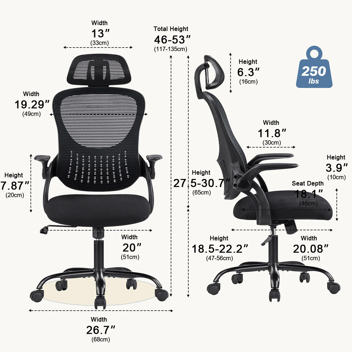 Ergonomic Swivel Mesh Office Computer Desk Chair - Image 10
