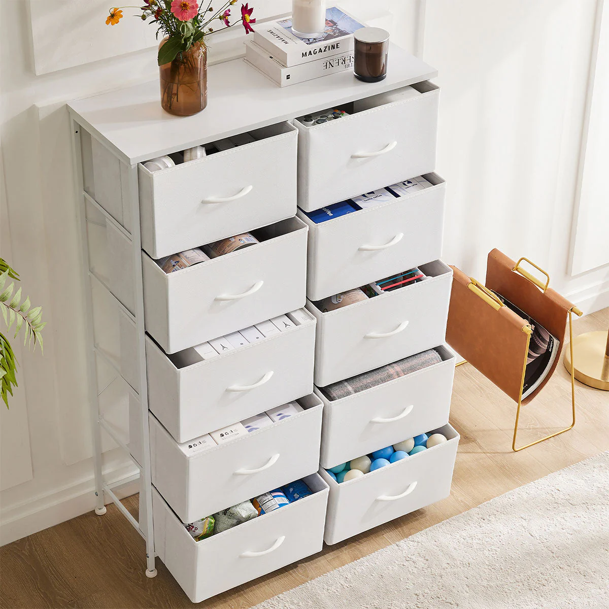 Large Capacity 5-10 Drawer Fabric Storage Cabinet Organizer - Image 10