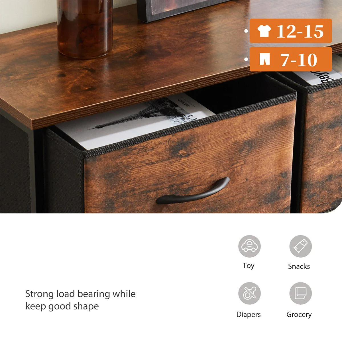 Large Capacity 5-10 Drawer Fabric Storage Cabinet Organizer - Image 17
