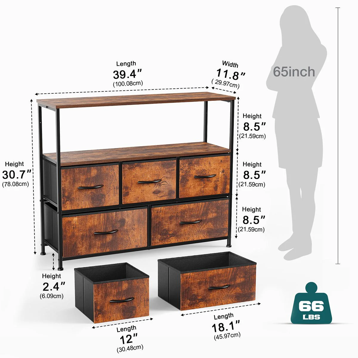 Large Capacity 5-10 Drawer Fabric Storage Cabinet Organizer - Image 23