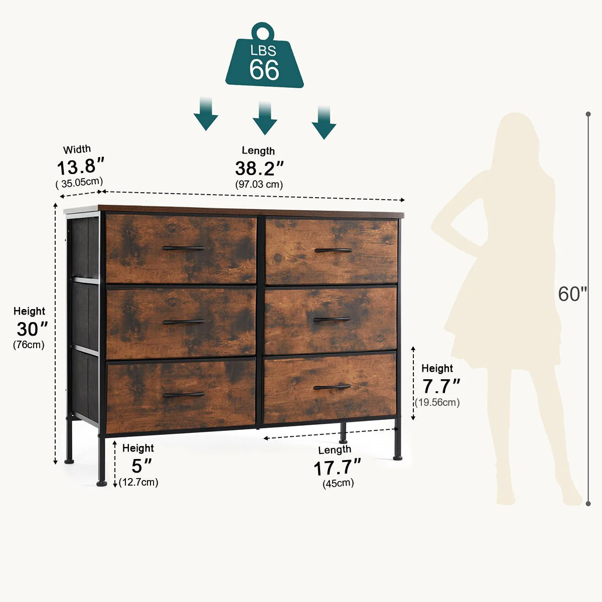 Large Capacity 5-10 Drawer Fabric Storage Cabinet Organizer - Image 24