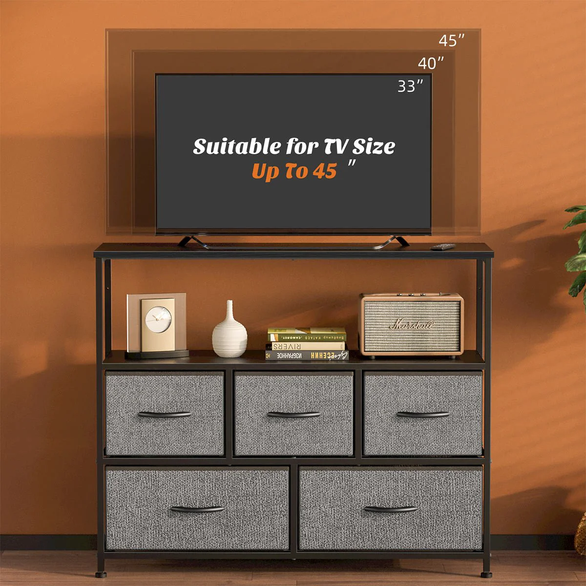 Large Capacity 5-10 Drawer Fabric Storage Cabinet Organizer - Image 9