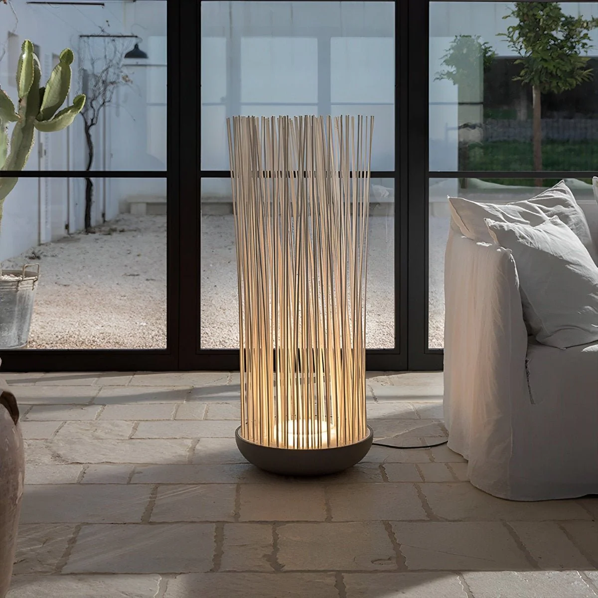 Waterproof Stainless Steel Fiber Optics Fishtail Linear LED Floor Lamp Landscape Light - Image 4