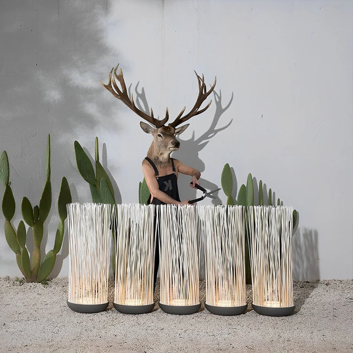 Waterproof Stainless Steel Fiber Optics Fishtail Linear LED Floor Lamp Landscape Light - Image 5