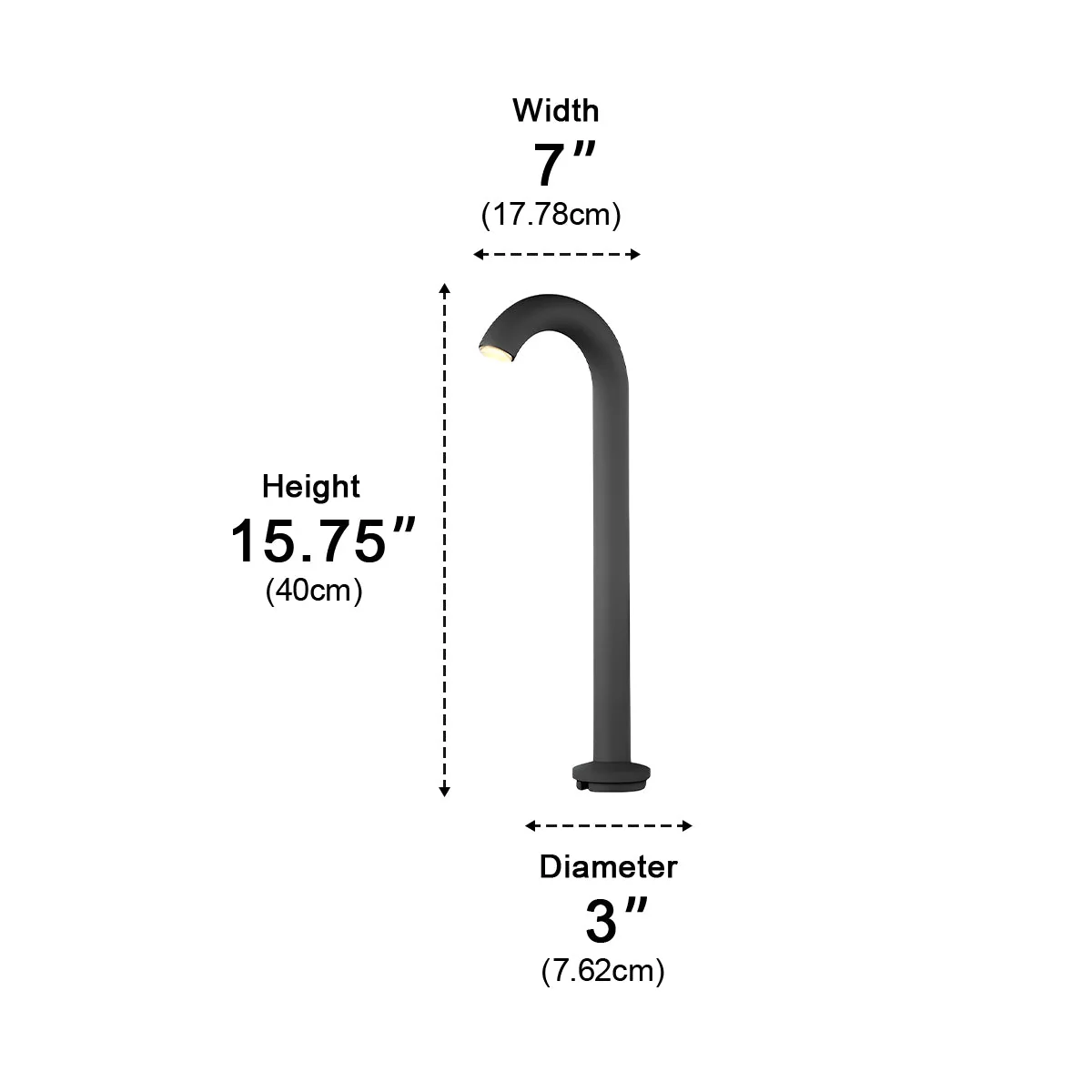 Umbrella Handle Modern Light Water Pipe Waterproof Lawn Landscape Lighting - Image 10