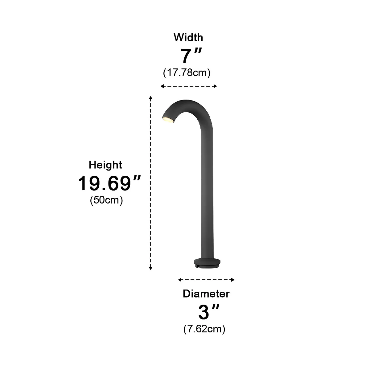 Umbrella Handle Modern Light Water Pipe Waterproof Lawn Landscape Lighting - Image 11