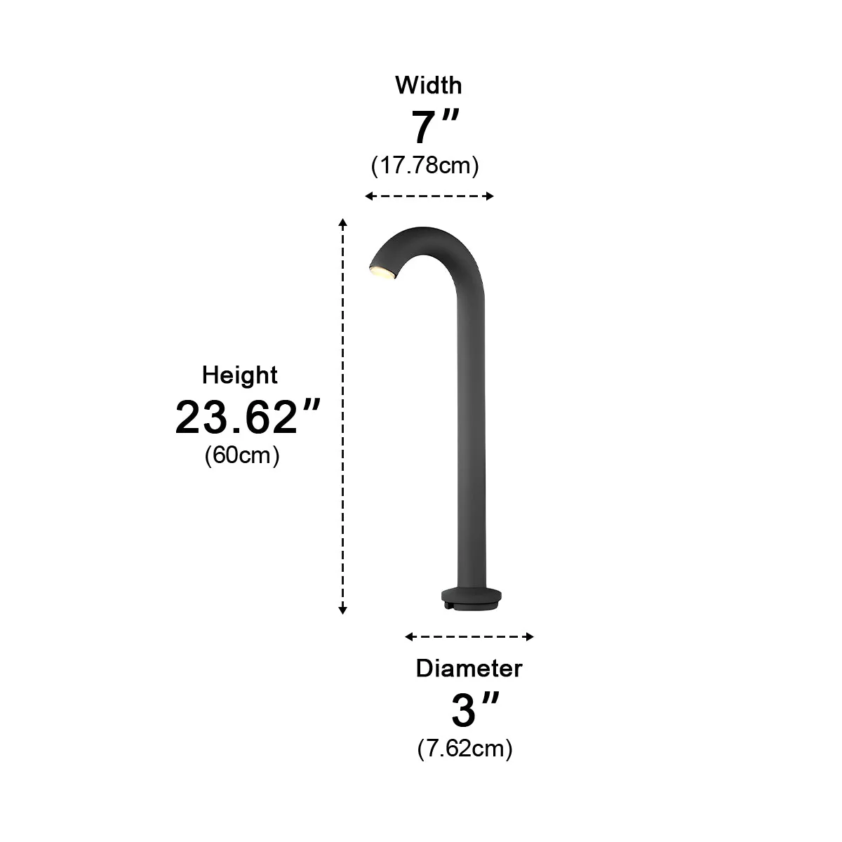 Umbrella Handle Modern Light Water Pipe Waterproof Lawn Landscape Lighting - Image 12