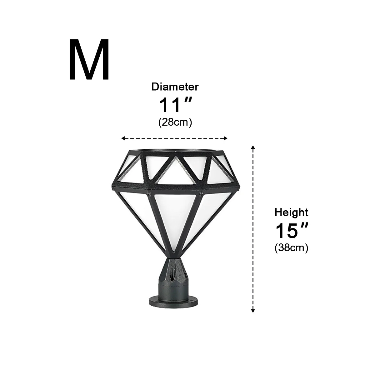 Waterproof Diamond Shape Post Cap Lights Fence Lighting - Image 12