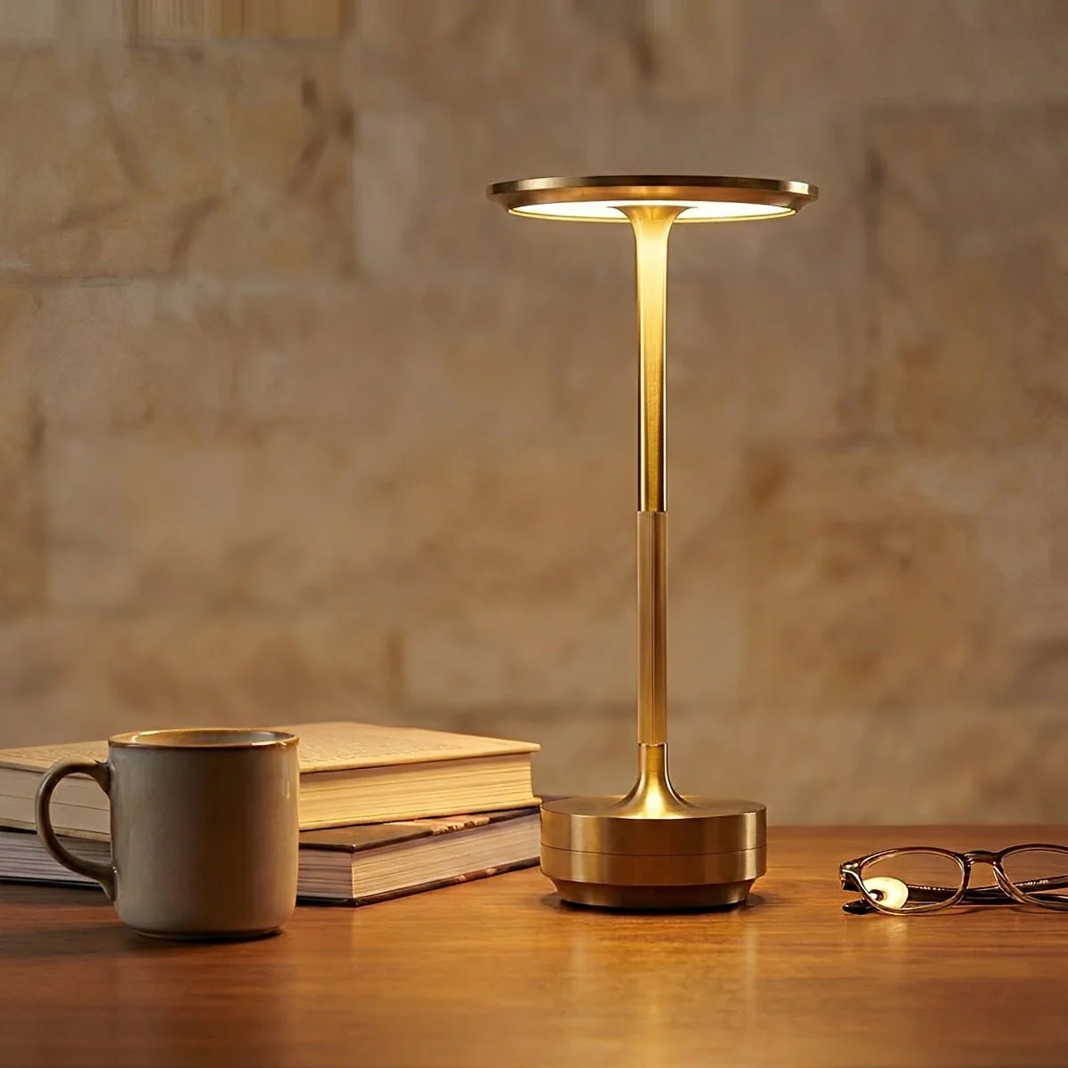 USB Dimmable Dish LED Table Lamp - Image 2