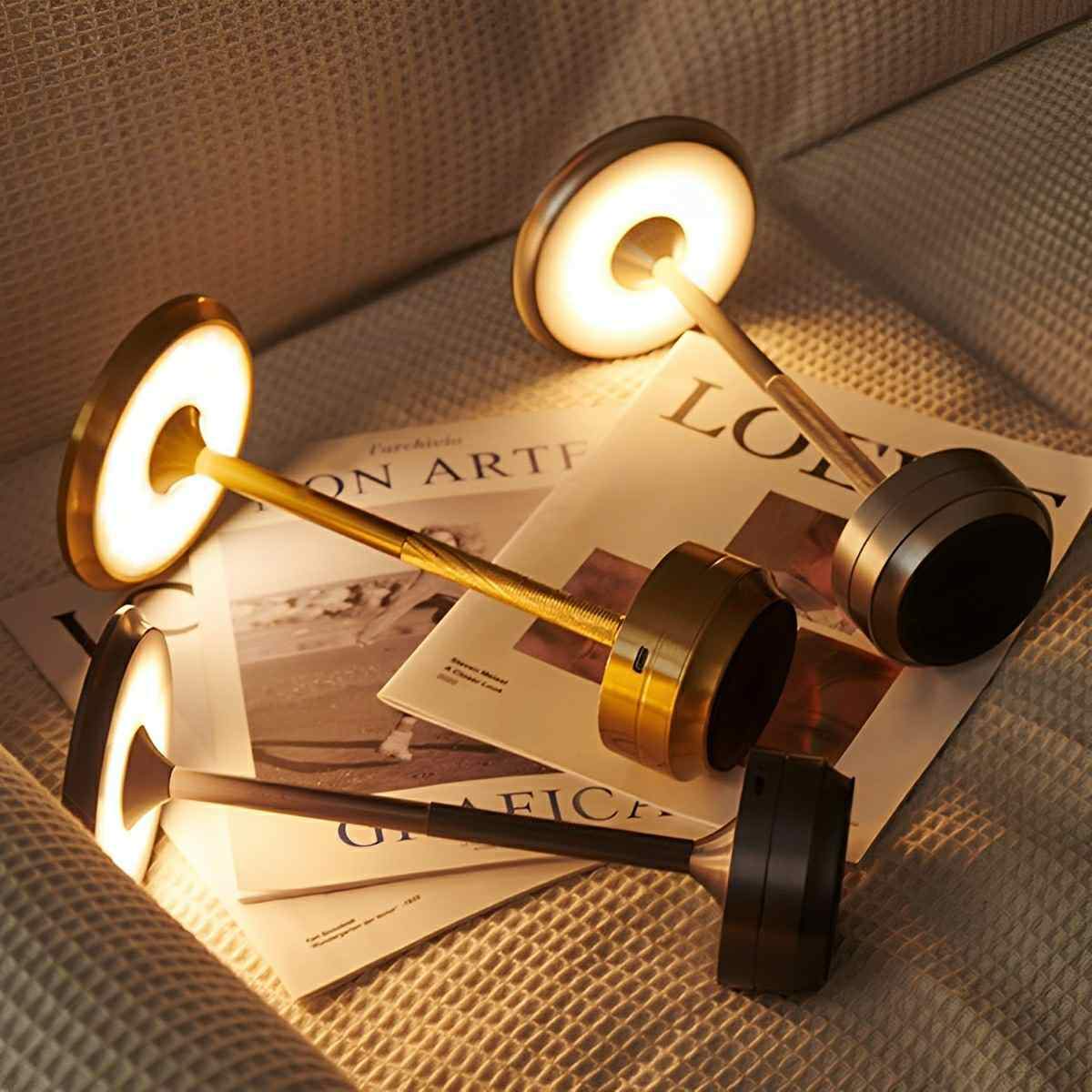 USB Dimmable Dish LED Table Lamp - Image 8
