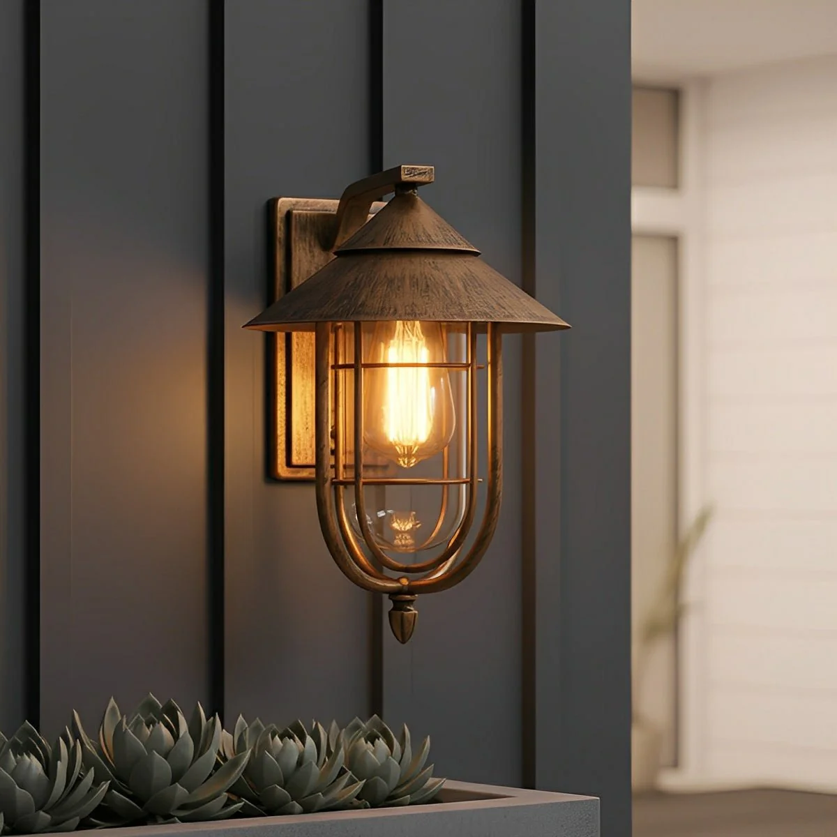 Vintage Classic Waterproof Birdcage Outdoor LED Porch Wall Lights - Image 5