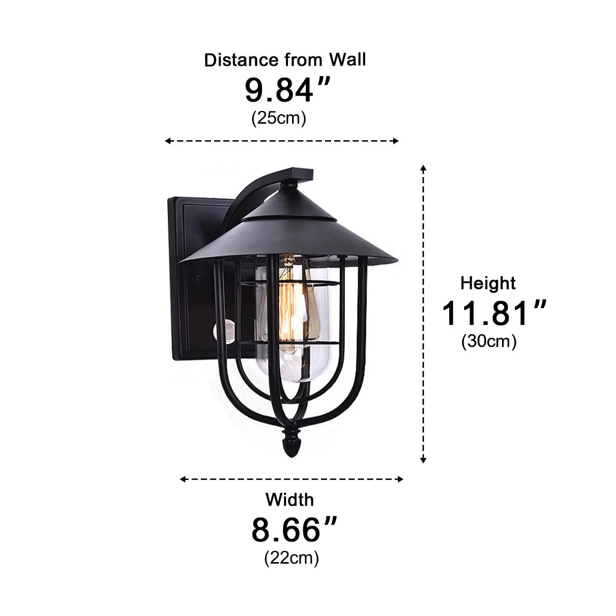 Vintage Classic Waterproof Birdcage Outdoor LED Porch Wall Lights - Image 9
