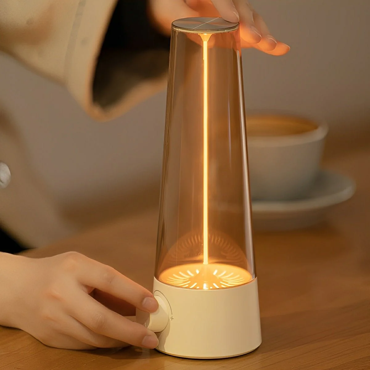 Vintage Cone Dimmable LED Table Lamp Ambient Light - Image 5