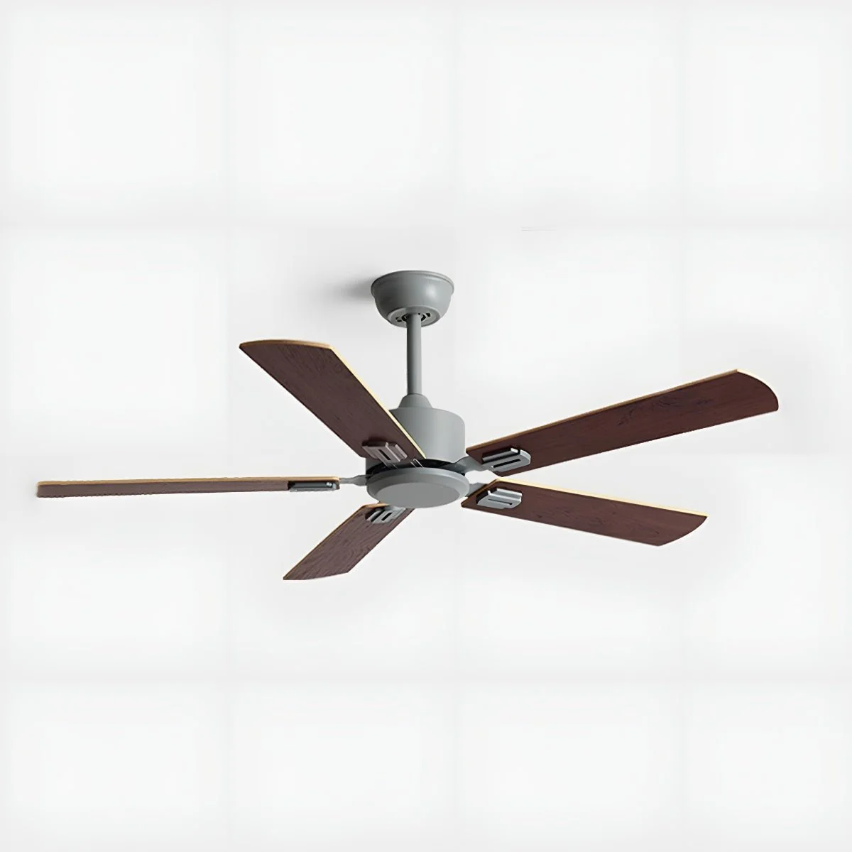 Vintage Wood Grain DC Motor 6-speed Reverse Frequency Ceiling Fan 5 Blades - Image 4