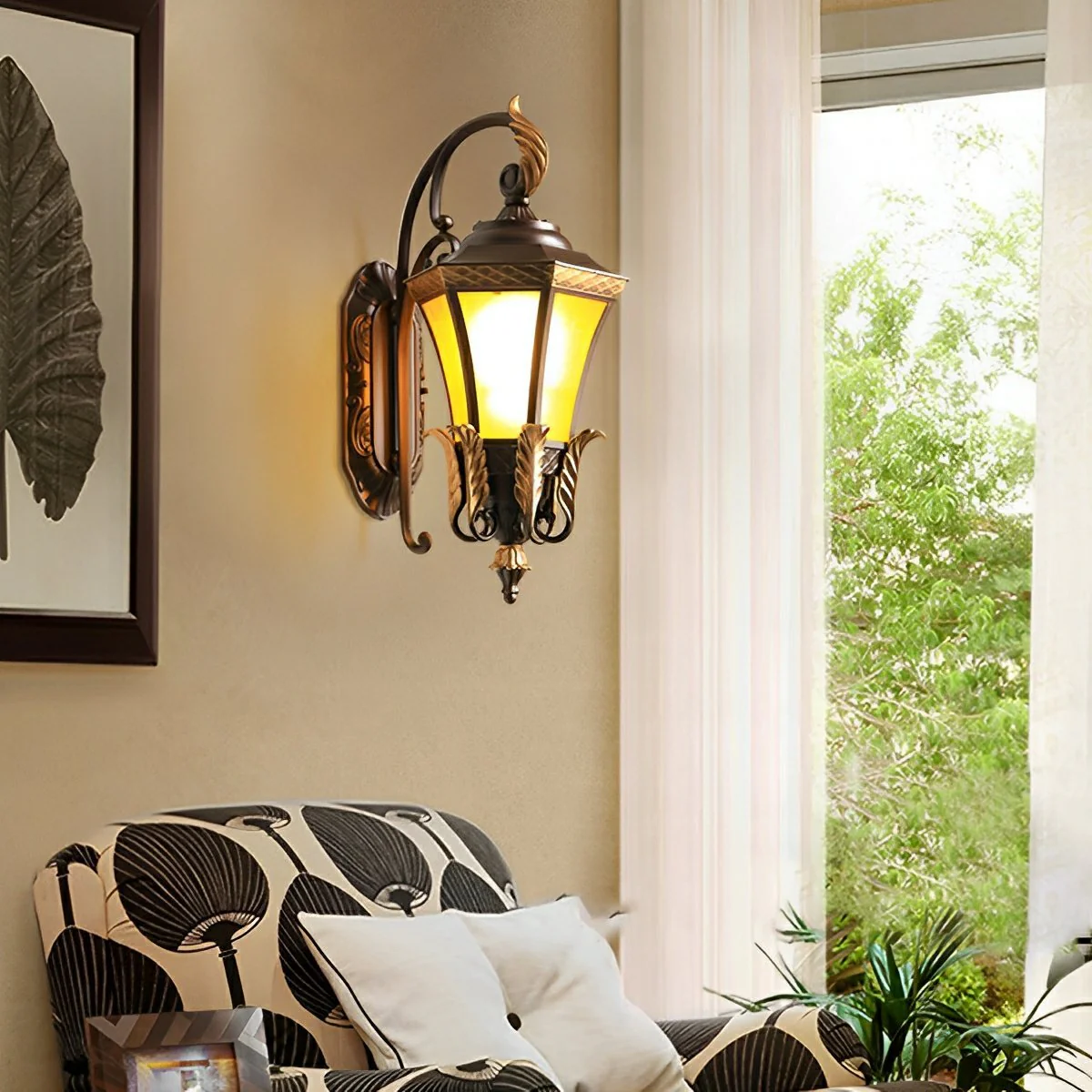 Vintage Hexagon Casa Marseille Waterproof Outdoor LED Porch Wall Lights - Image 4