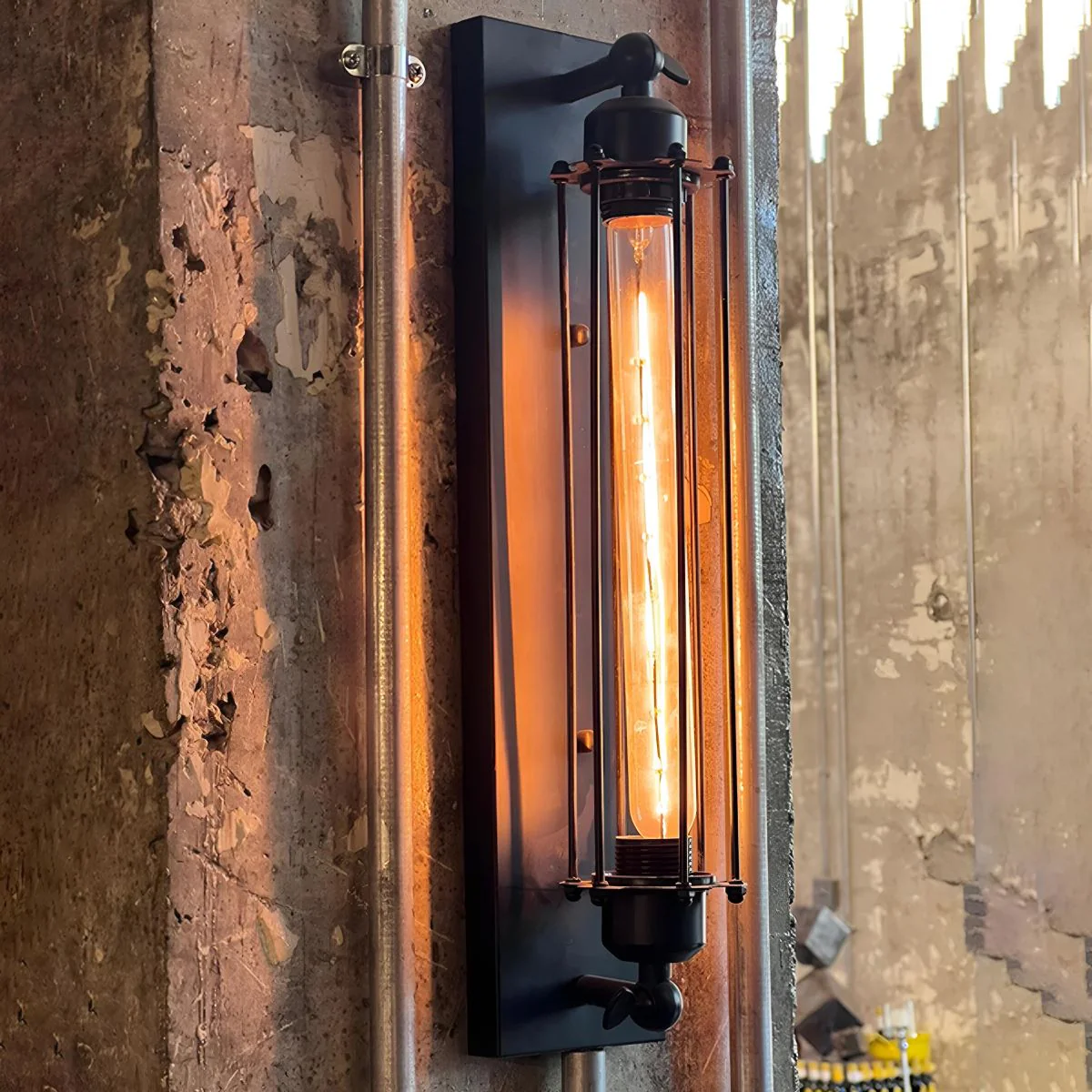 Vintage Industrial Iron Art LED Wall Sconces - Image 3