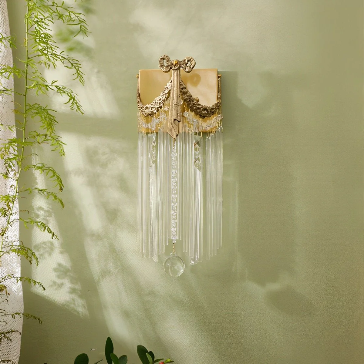 Vintage Luxury Bow Tie Crystal Wall Sconces Light - Image 3