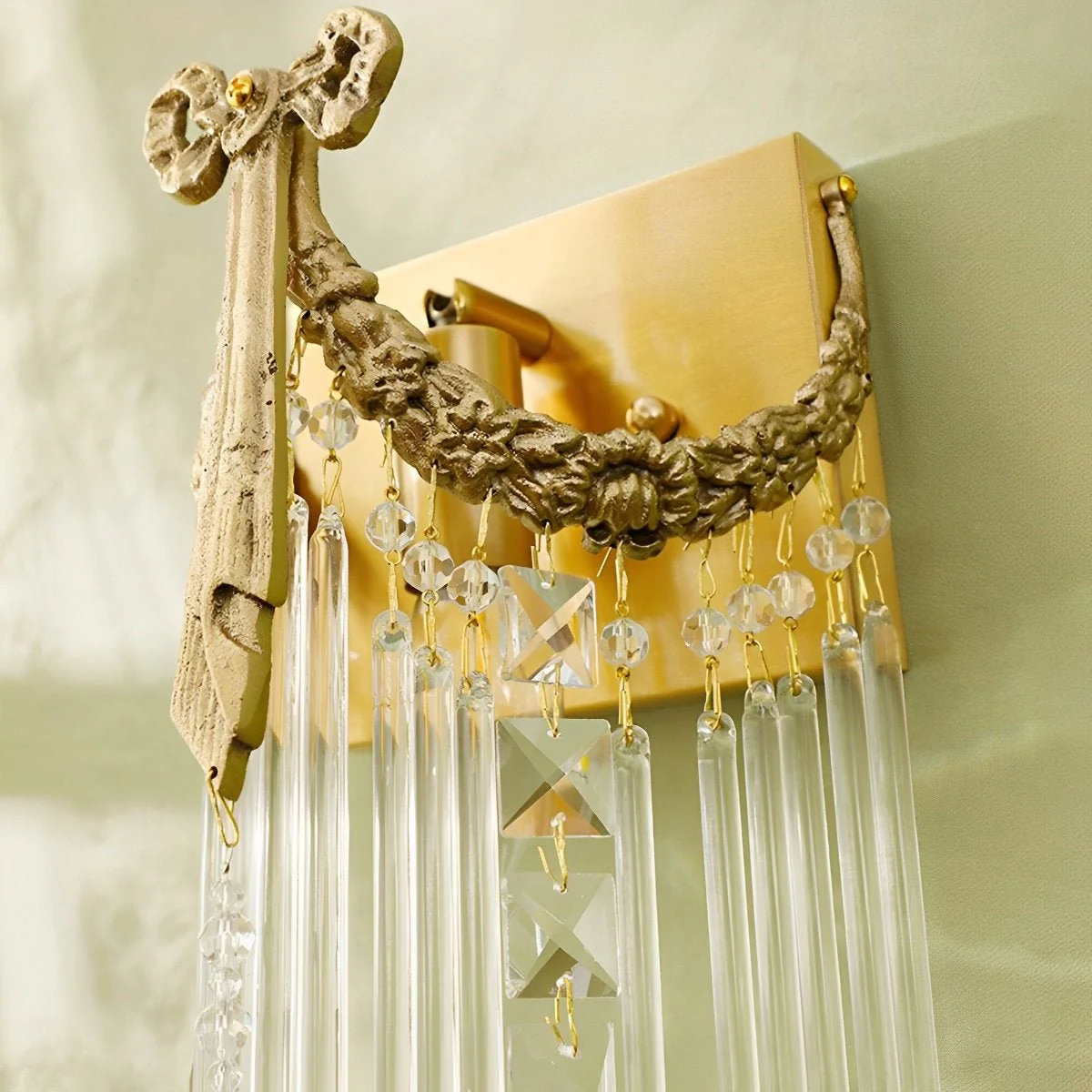 Vintage Luxury Bow Tie Crystal Wall Sconces Light - Image 6