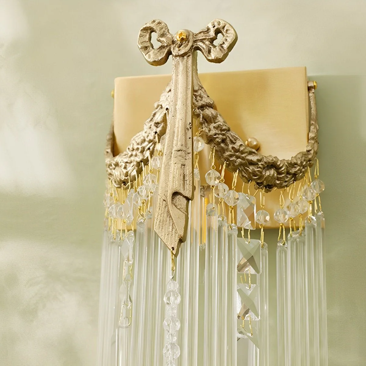 Vintage Luxury Bow Tie Crystal Wall Sconces Light - Image 8