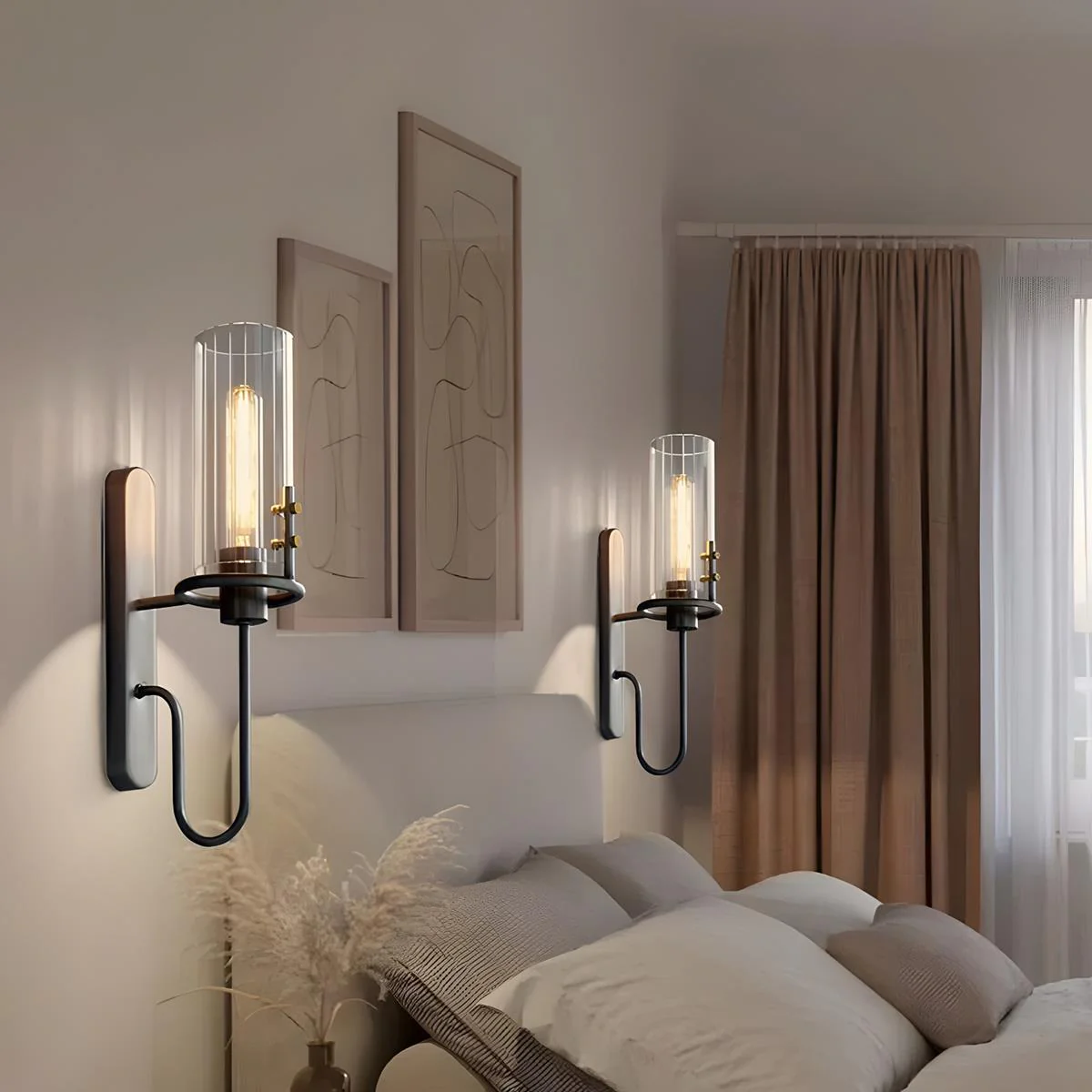 Vintage Luxury Cylinder Crystal LED Indoor Wall Sconces - Image 7