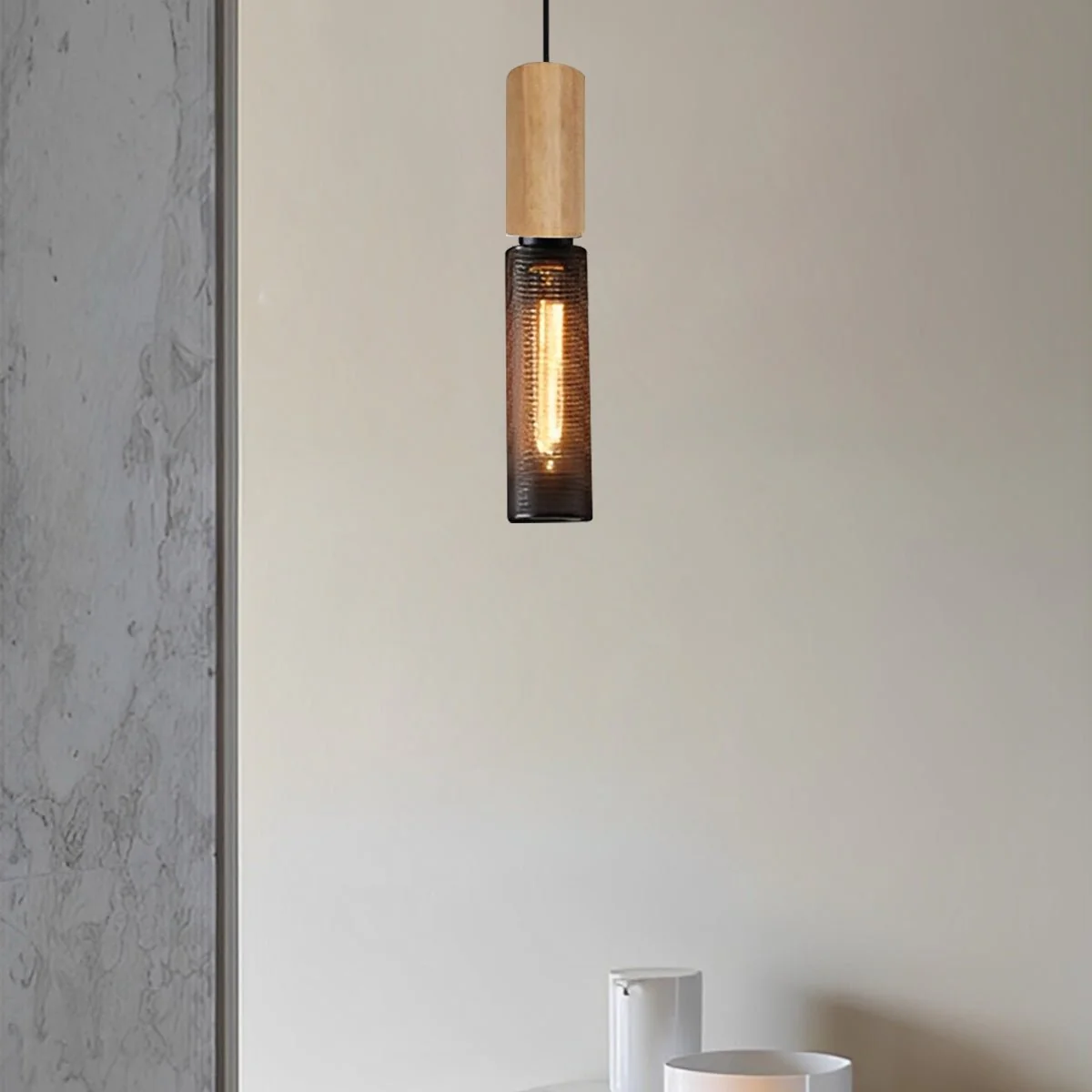 Vintage Minimalist Industrial Iron Mesh Bar LED Pendant Lights - Image 12