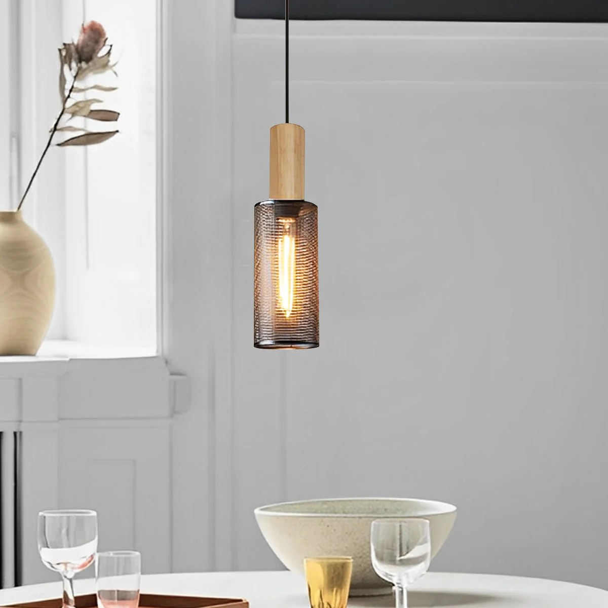 Vintage Minimalist Industrial Iron Mesh Bar LED Pendant Lights - Image 13