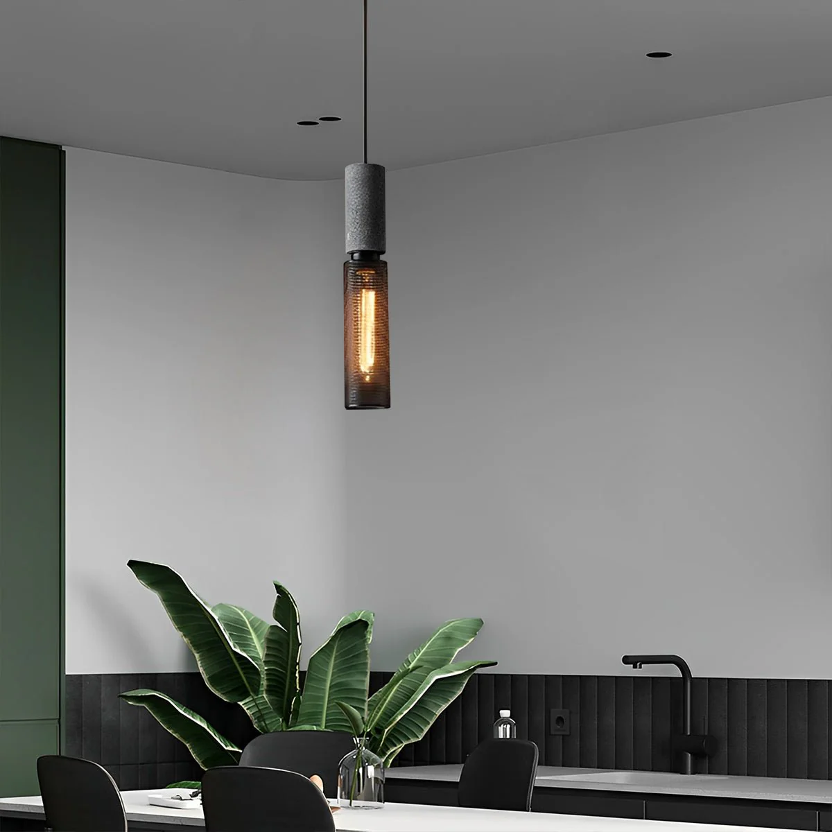 Vintage Minimalist Industrial Iron Mesh Bar LED Pendant Lights - Image 7