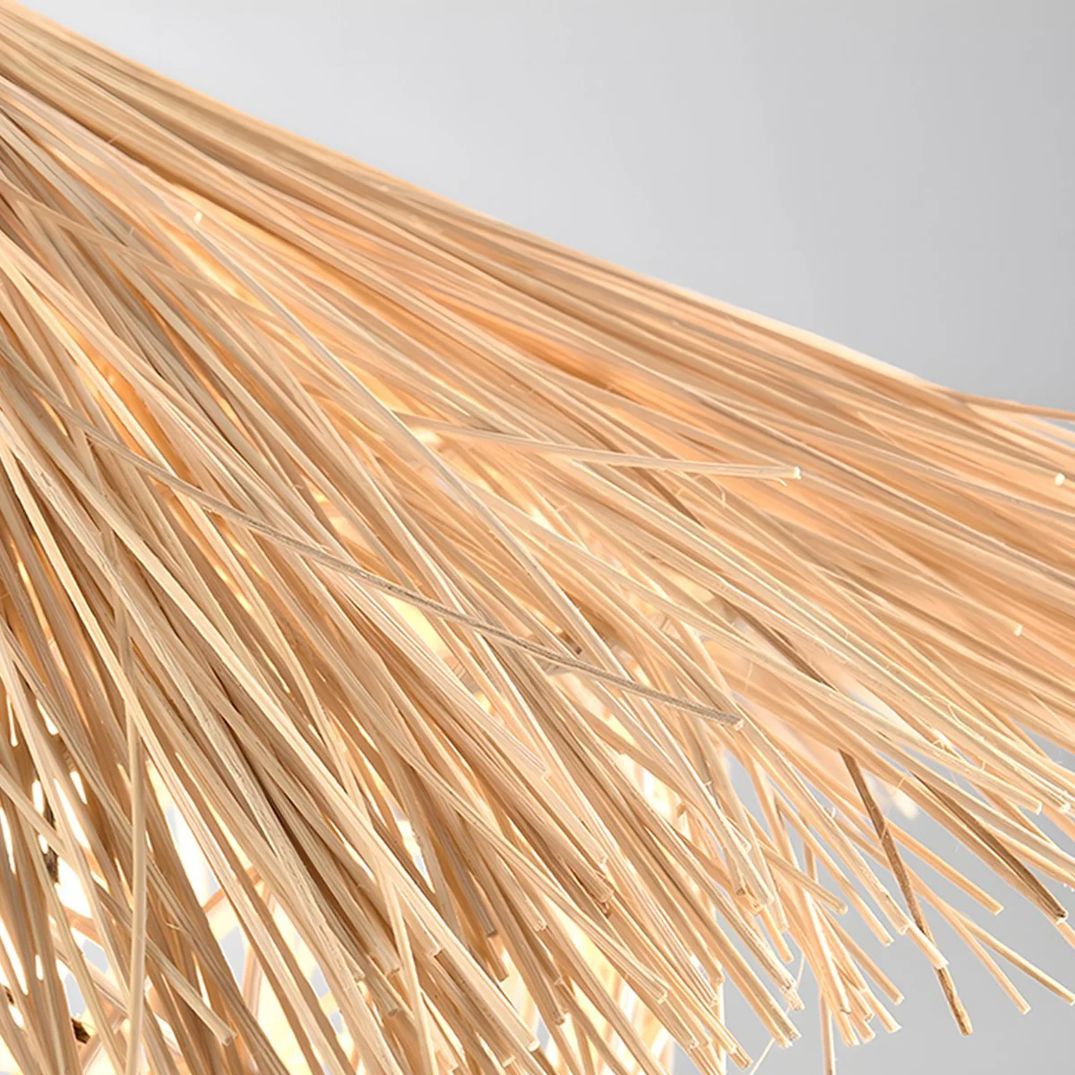 Vintage Rattan Weave Bird's Nest Pendant Lights - Image 7