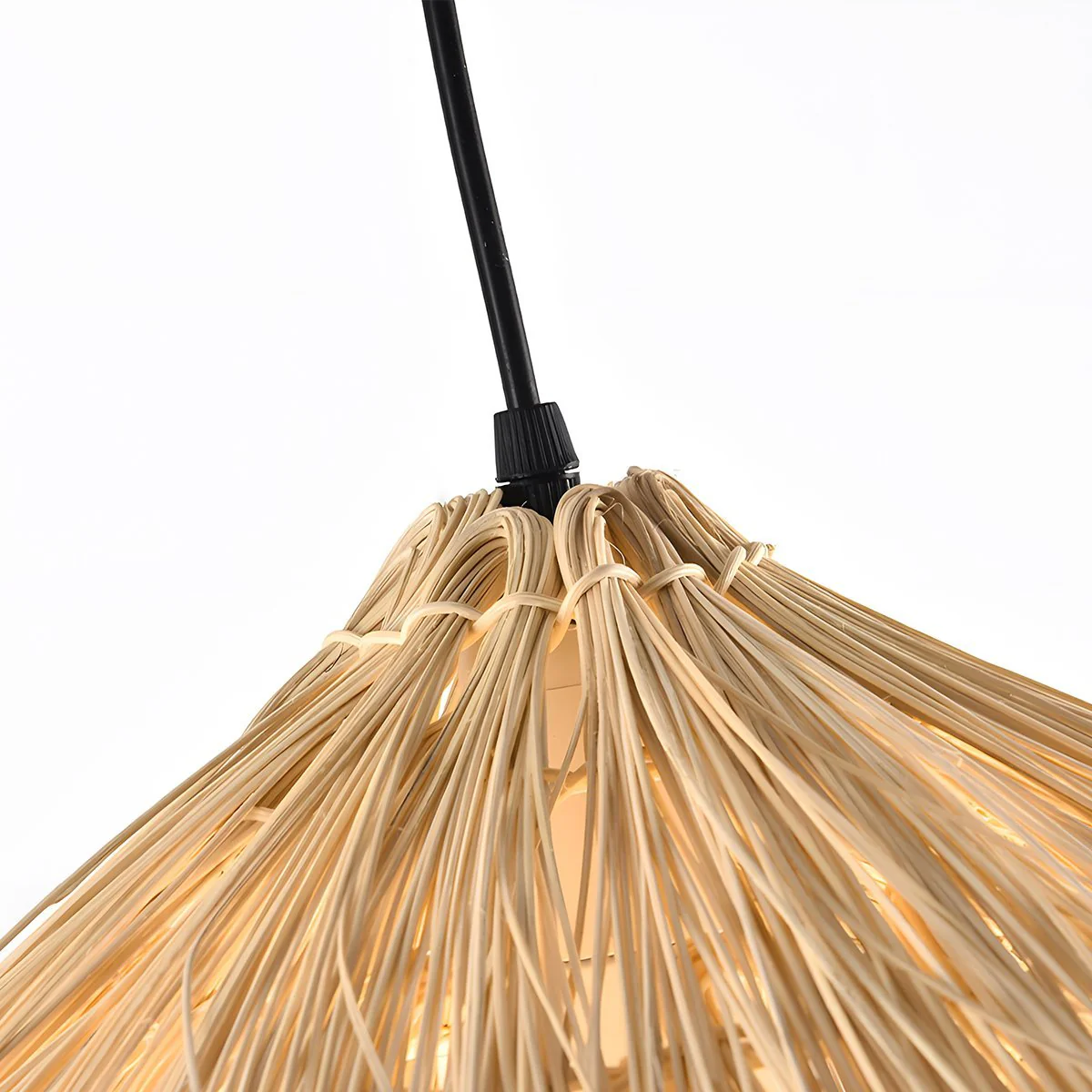 Vintage Rattan Weave Bird's Nest Pendant Lights - Image 8