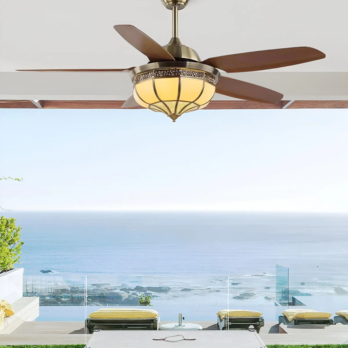 Vintage Reverse Variable Frequency DC Motor Ceiling Fan Light - Image 6